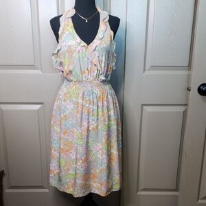 Rebecca Taylor silk Floral Sleeveless Dress Multicolor size 6